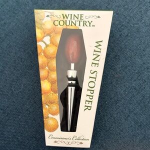 Wine Stopper with Brown and Silver Finish